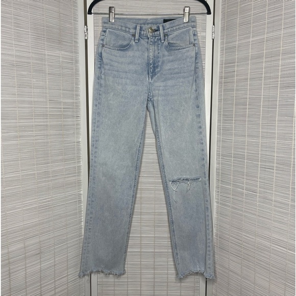 Rag & Bone Ankle Cigarette Bleached Jeans Dean Light Wash Size 24 - Picture 1 of 9